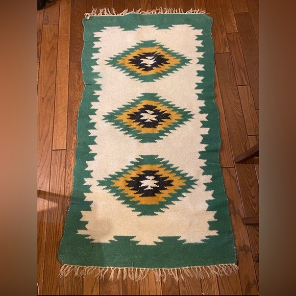 Other | Vintage Aztec Native Rug 2 12 X 5 | Poshmark
